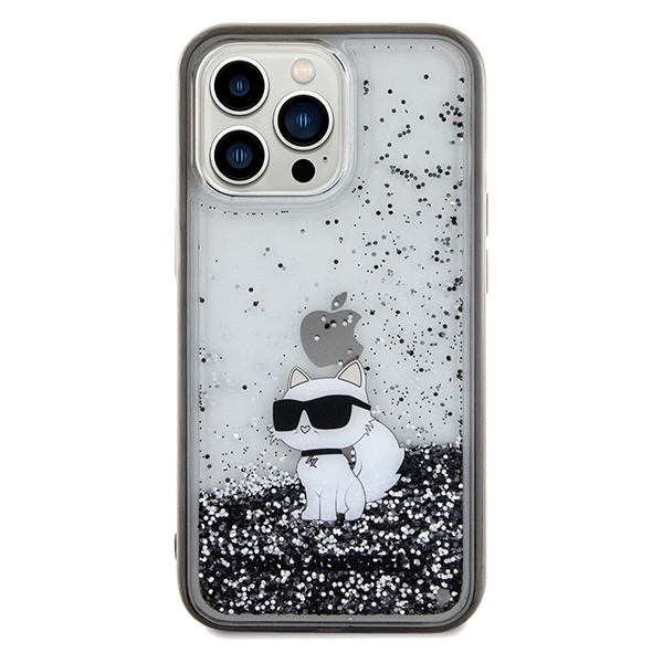 Karl Lagerfeld Liquid Glitter Choupette case for iPhone 13 Pro Max - transparent
