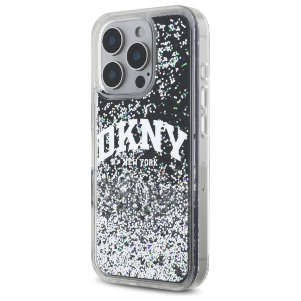 DKNY DKHCP16XLBNAEK iPhone 16 Pro Max    6.9" czarny/black hardcase Liquid Glitter Arch Logo