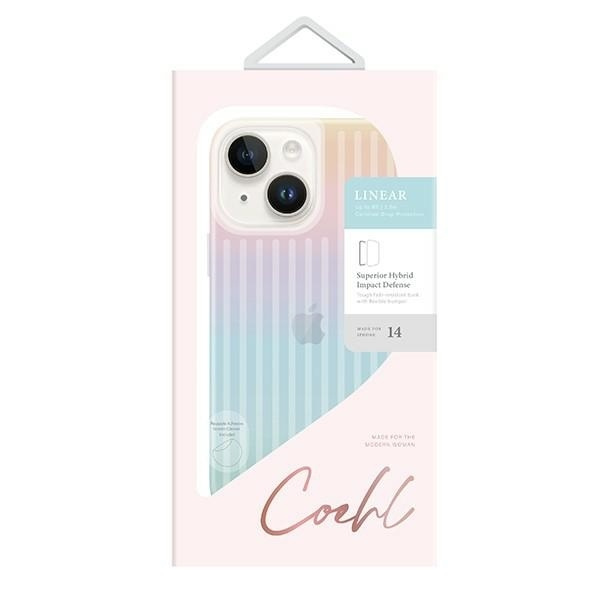 Etui Uniq Coehl Linear na iPhone 14 - opalizujące