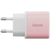 Ładowarka sieciowa Bazic GoPort Velox Kit USB-C/USB-A GaN 35W z kablem różowy