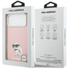Etui Karl Lagerfeld IML Aquarelle        Choupette & Logo MagSafe do iPhone 17 Pro różowy