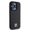 DKNY DKHMP15LPSHRPSK iPhone 15 Pro6.1" czarny/black hardcase Leather Pattern Monogram Metal Logo MagSafe