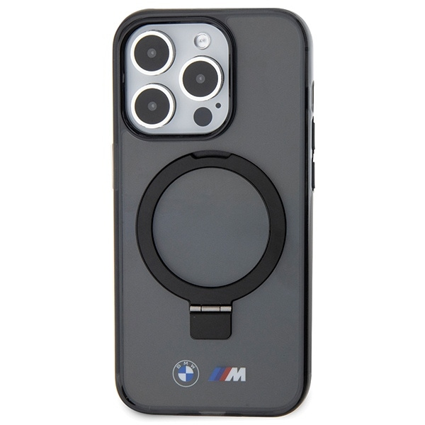 Etui BMW Ring Stand M Collection MagSafe na iPhone 15 Pro - czarne