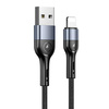 USAMS Kabel pleciony U55 2A lightning czarny/black 1m SJ448USB01 (US-SJ448)