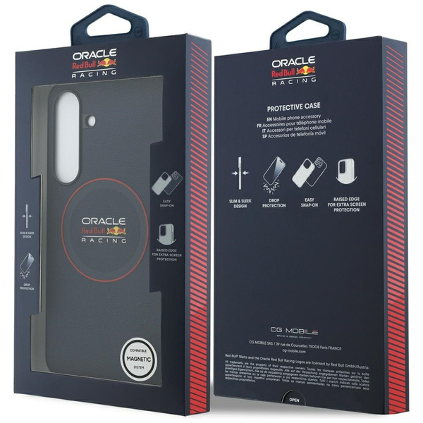 Etui Red Bull Meshed Red Ring MagSafe do Samsung Galaxy S25 FE granatowy