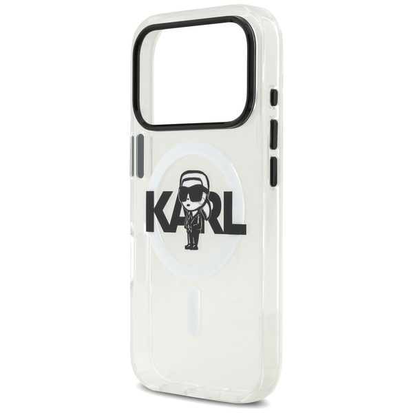 Etui Karl Lagerfeld IML Karl Sketch Logo MagSafe do iPhone 17 Pro przezroczysty