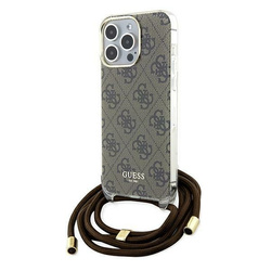 GUESS GUHCP15XHC4SEW IPHONE 15 PRO MAX 6.7 "BROWN/BROWN HARDCASE CROSSBODY CORD 4G PRINT