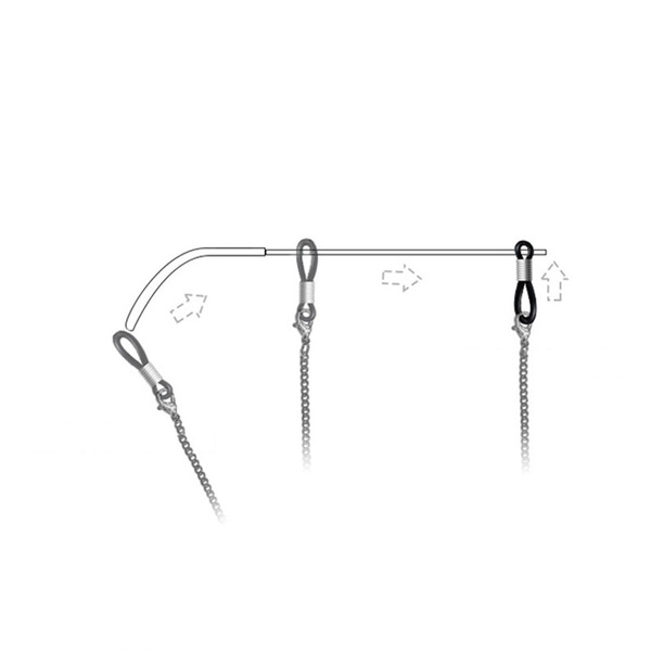 Łańcuszek do okularów koraliki zawieszka fioletowy