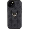 Guess GUHCP15SPGS4TDK iPhone 15 / 14 / 13 6.1" czarny/black hardcase Grip Stand 4G Triangle Strass