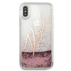 KARL LAGERFELD KLHCPXTRKSRG IPHONE X/XS PINK-GOLD/ROSE GOLD GLITTER SIGNATURE