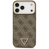Etui Guess 4G Triangle Logo & Big Strap  Metal Buttons MagSafe do iPhone 17 Pro Max brązowy
