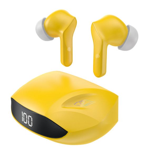 DUDAO IN-EAR WIRELESS HEADPHONES TWS BLUETOOTH 5.2 YELLOW (U16H-YELLOW)