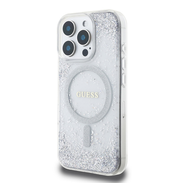 Guess GUHMP16XRGRGES iPhone 16 Pro Max   6.9" srebrny/silver hardcase Resin Gradient Glitter MagSafe