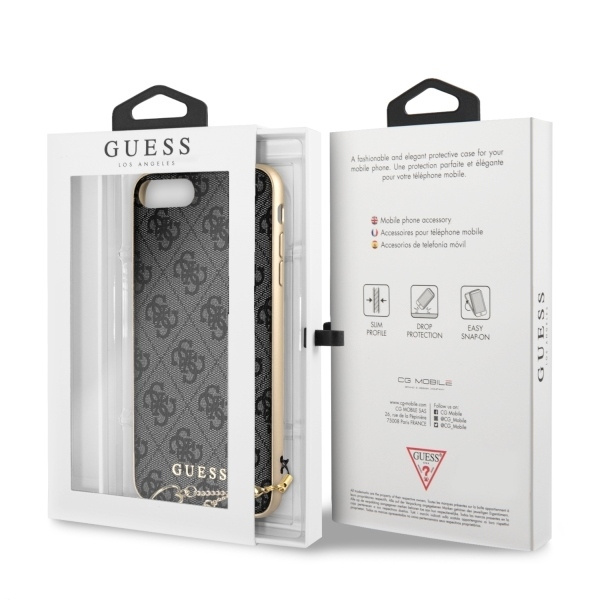 GUESS GUHCPXGF4G4G IPHONE X /XS GRAY /GRAY HARD CASE 4G CHARMS COLLECTION