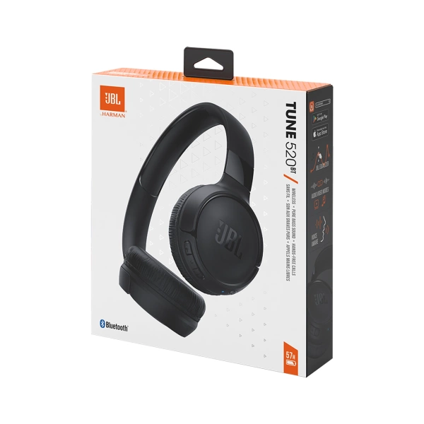 JBL Tune 520BT wireless on-ear Bluetooth 5.3 headphones - black