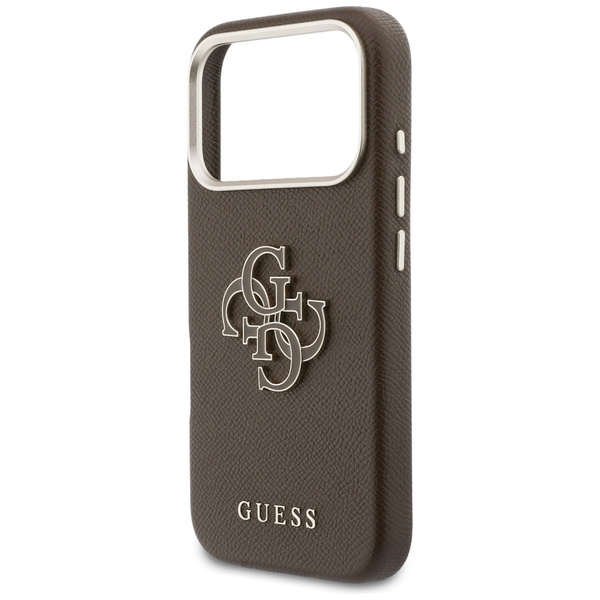 Etui Guess FW Resin Logo do iPhone 17    Pro brązowy
