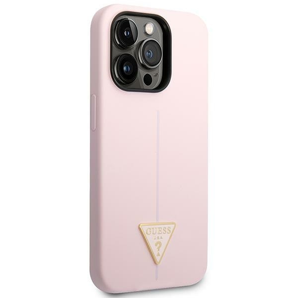Guess GUHCP14LSLTGU iPhone 14 Pro 6,1" fioletowy/purple hardcase Silicone Triangle