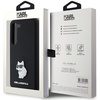 Karl Lagerfeld Silicone Choupette Metal Pin case for Samsung Galaxy S23 - black