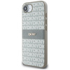 Etui DKNY Repeat Texture Pattern with    Tonal Stripe do iPhone 16e beżowy
