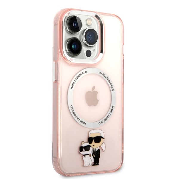 KARL LAGERFELD KLHMP14LHNKIP IPHONE 14 PRO 6.1 "HARDCASE PINK/PINK ICONIC KARL & CHOUPETTE MAGSAFE