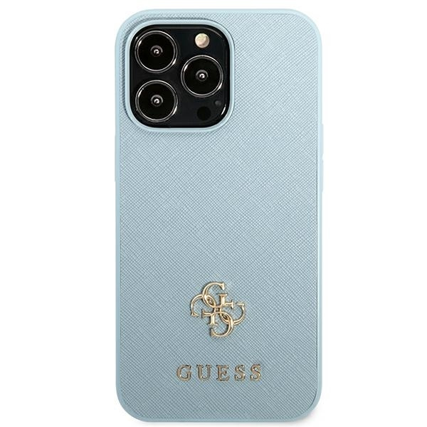 GUESS GUHCP13XPS4MB IPHONE 13 PRO MAX 6.7 "BLUE/BLUE HARDCASE SAFFIANO 4G SMALL METAL LOGO