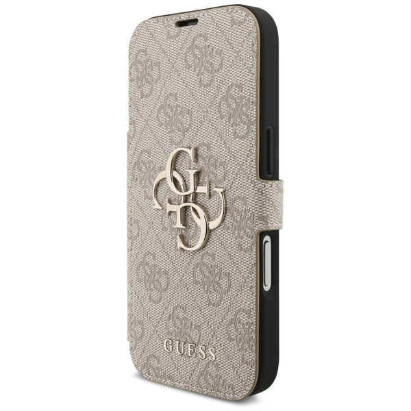 Etui Guess Book 4G Metal Logo do iPhone  17 Pro różowy