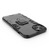 RING ARMOR CASE FOR IPHONE 14 ARMORED COVER MAGNETIC HOLDER RING BLACK