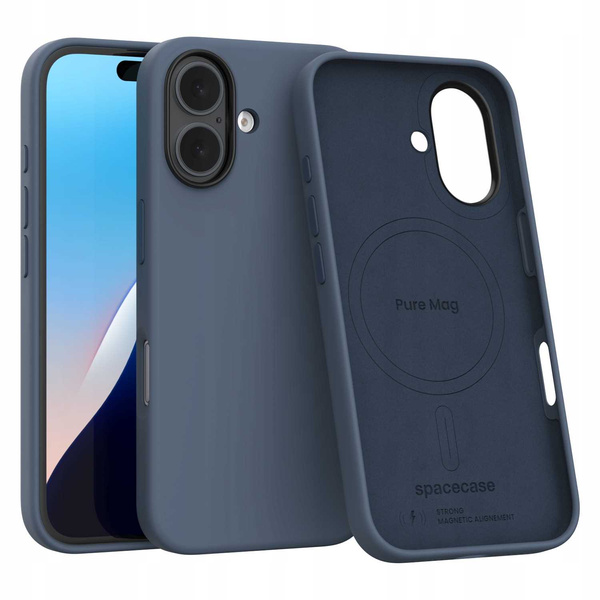 Spacecase Etui Pure Mag iPhone 16 dark blue