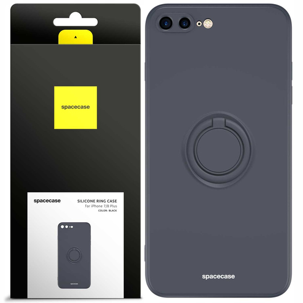 Spacecase Etui Silicone Ring iPhone 7/8 Plus black