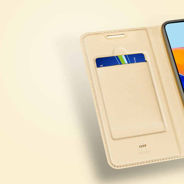 Dux Ducis Skin Pro kabura etui pokrowiec z klapką Xiaomi Redmi Note 11S / Note 11 złoty