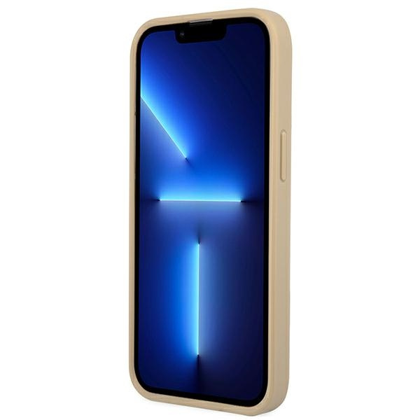 Guess GUHCP13LPSATLE iPhone 13 Pro/ 13 6,1" beżowy/beige hardcase SaffianoTriangle Logo