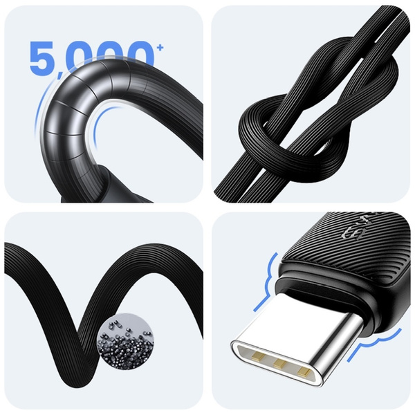 Kabel USAMS KY Series US-SJ693 3A USB-C  do USB-A 2m biały