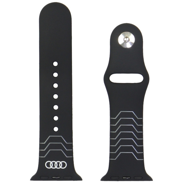 Pasek Audi Geometric Pattern Silicone    Watch Strap do Apple Watch 40/41/42mm czarny