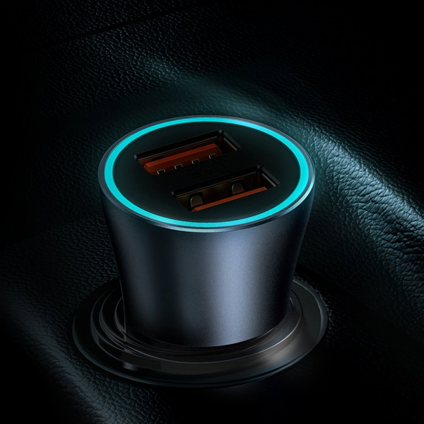 Baseus ładowarka samochodowa Golden Contactor Pro PD 40W 1x USB 1x USB-C niebieska