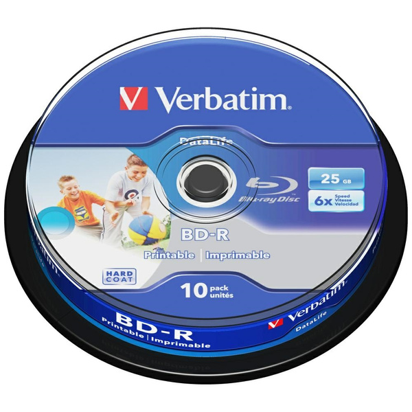 Płyta BD-R Verbatim SL Printable         Datalife 6X 25GB 10szt 43804