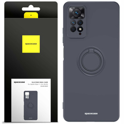 Spacecase Etui Silicone Ring Redmi Note 11 Pro 4G/5G black