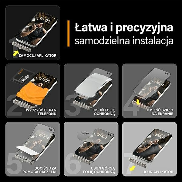 PanzerGlass Matrix D3O UWF iPhone 15 Pro 6.1" Ultra-Wide-Fit rPET Screen Protection Easy Aligner Included 2818 hybryda