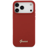 Etui Guess Silicone Script Metal Logo    MagSafe do iPhone 17 Pro Max magenta