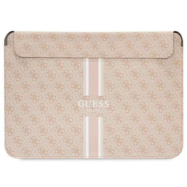 Guess Sleeve GUCS16P4RPSP 16" różowy/pink 4G Printed Stripes