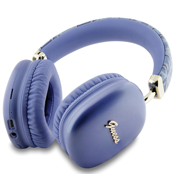 Guess słuchawki nauszne BluetoothGUBHK1GCTCSU fioletowy/purple Gcube Metallic Script Logo