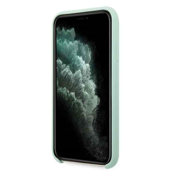 Guess GUHCN58LSLMGG iPhone 11 Prozielony/green hard case Silicone Vintage Gold Logo