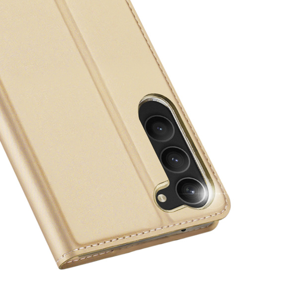 DUX DUCIS SKIN PRO CASE FOR SAMSUNG GALAXY S23 FLIP CARD WALLET STAND GOLD