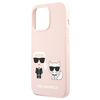KARL LAGERFELD KLHCP13XSSKCI IPHONE 13 PRO MAX 6,7" HARDCASE JASNO RÓŻOWY/LIGHT PINK SILICONE KARL & CHOUPETTE