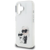 Etui Karl Lagerfeld IML Aquarelle Karl   & Choupette & Logo do iPhone 16 biały