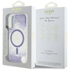 Etui Guess HC Resin Bottom Glitter do iPhone 16 MagSafe fioletowy