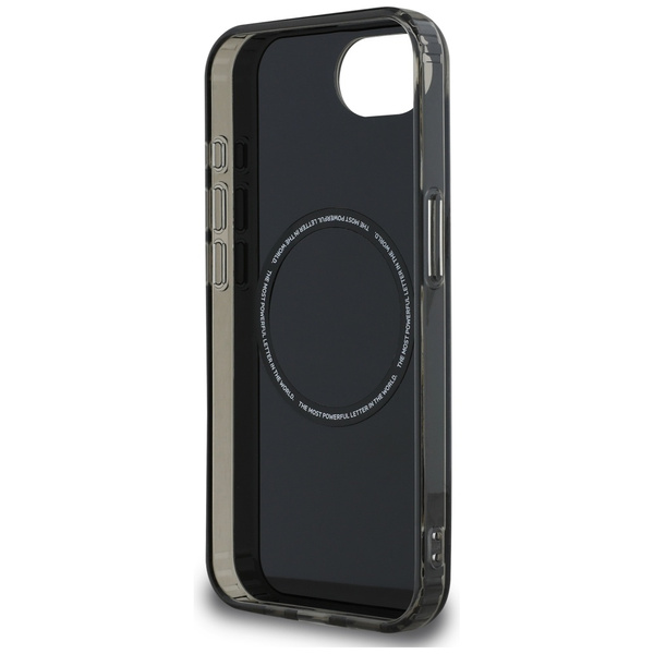 Etui BMW IML Metal White Circle MagSafe  do iPhone 16e czarny