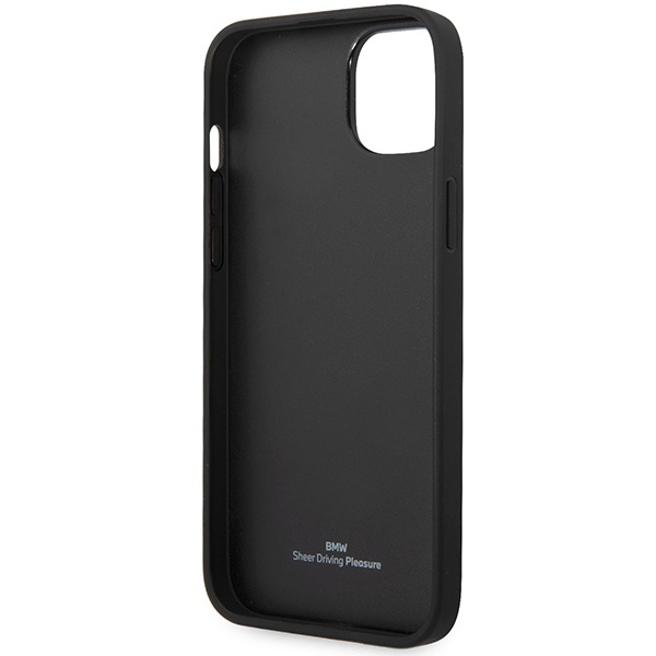 Etui BMW Leather Diamond Pattern na iPhone 14 - burgundowe