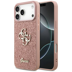 Etui Guess Fixed Glitter Big 4G do iPhone 17 Pro Max różowy