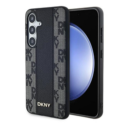 DKNY DKHMS24SPCPVSLK S24 S921czarny/black hardcase Leather Checkered Mono Pattern MagSafe