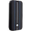 Etui BMW Leather Stamp Blue Lines na iPhone 14 Pro - czarne